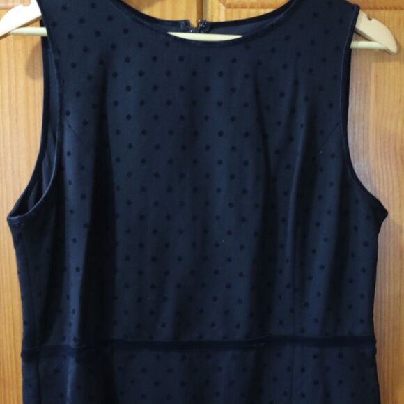 Talbots Vintage Y2K Black Polka Dot Career Sheath Dress NWT 12 - Picture 4 of 15